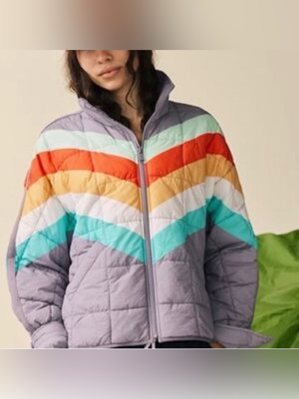 NWT Free People Pippa Printed Packable Puffer Jacket